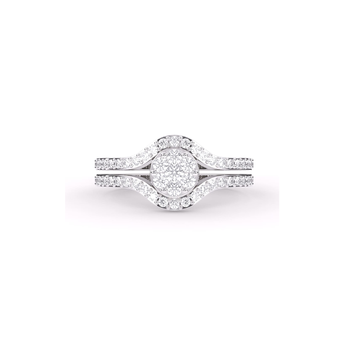 Vintage Double Raw Lab Grown Diamond Ring